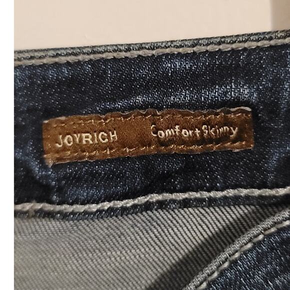 Dear John Joyrich Comfort Skinny Raw Hem Distressed Jeans Central Wash 28 - Picture 5 of 11